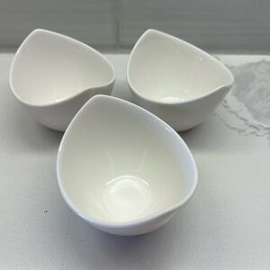Maxwell & Williams Small Side Bowls - White Ceramic Dipping Bowls 3 Set